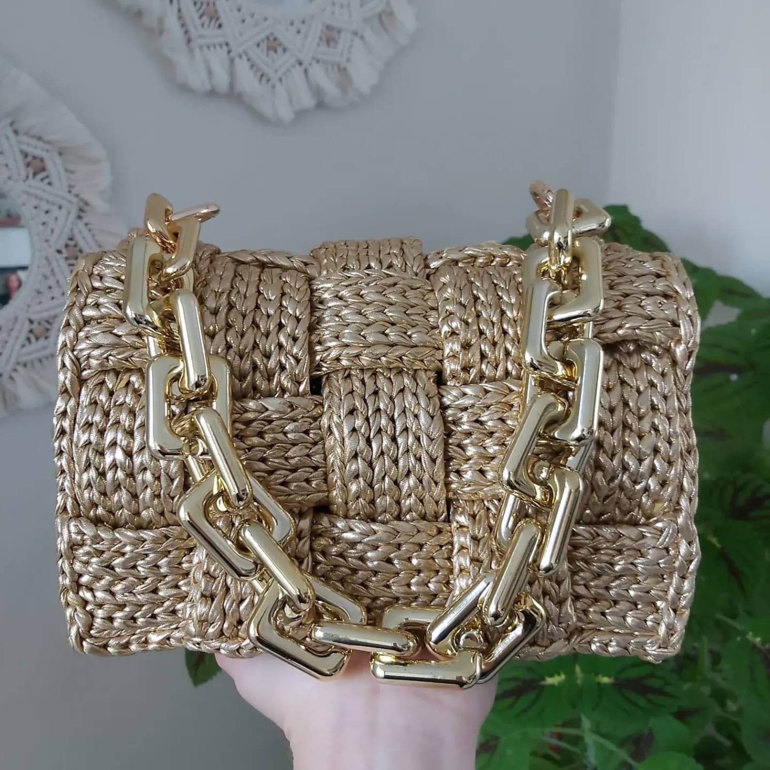 Shimmering Gold Metallic Bag Elevate Your Style with Luxury and Radiance