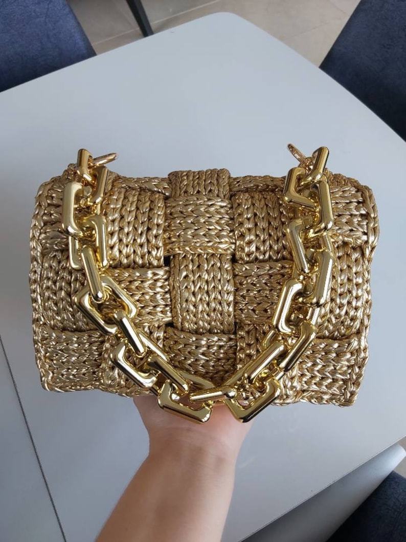 Shimmering Gold Metallic Bag Elevate Your Style with Luxury and Radiance