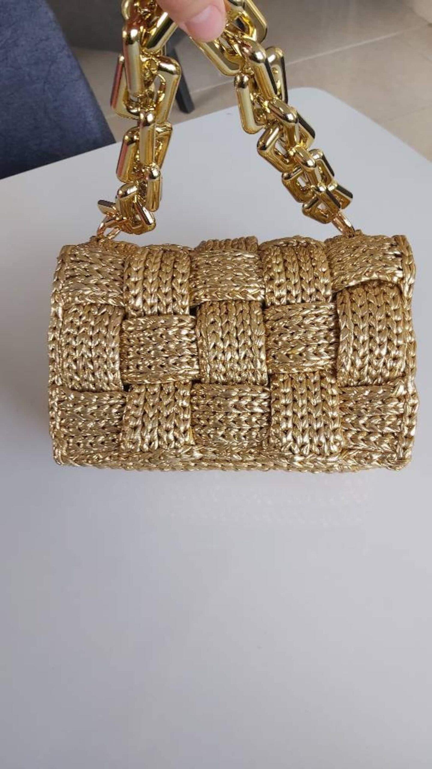 Shimmering Gold Metallic Bag Elevate Your Style with Luxury and Radiance - Image 2