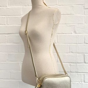 Shimmering Metallic Crossbody The Perfect Accessory for Weddings and Special Occasions