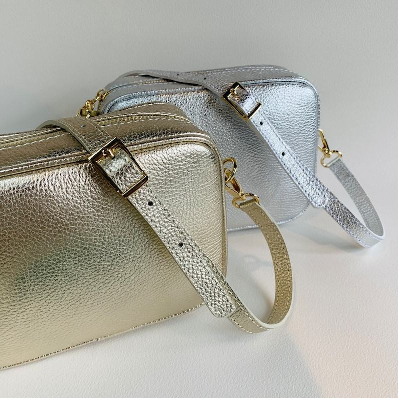 Shimmering Metallic Crossbody The Perfect Accessory for Weddings and Special Occasions