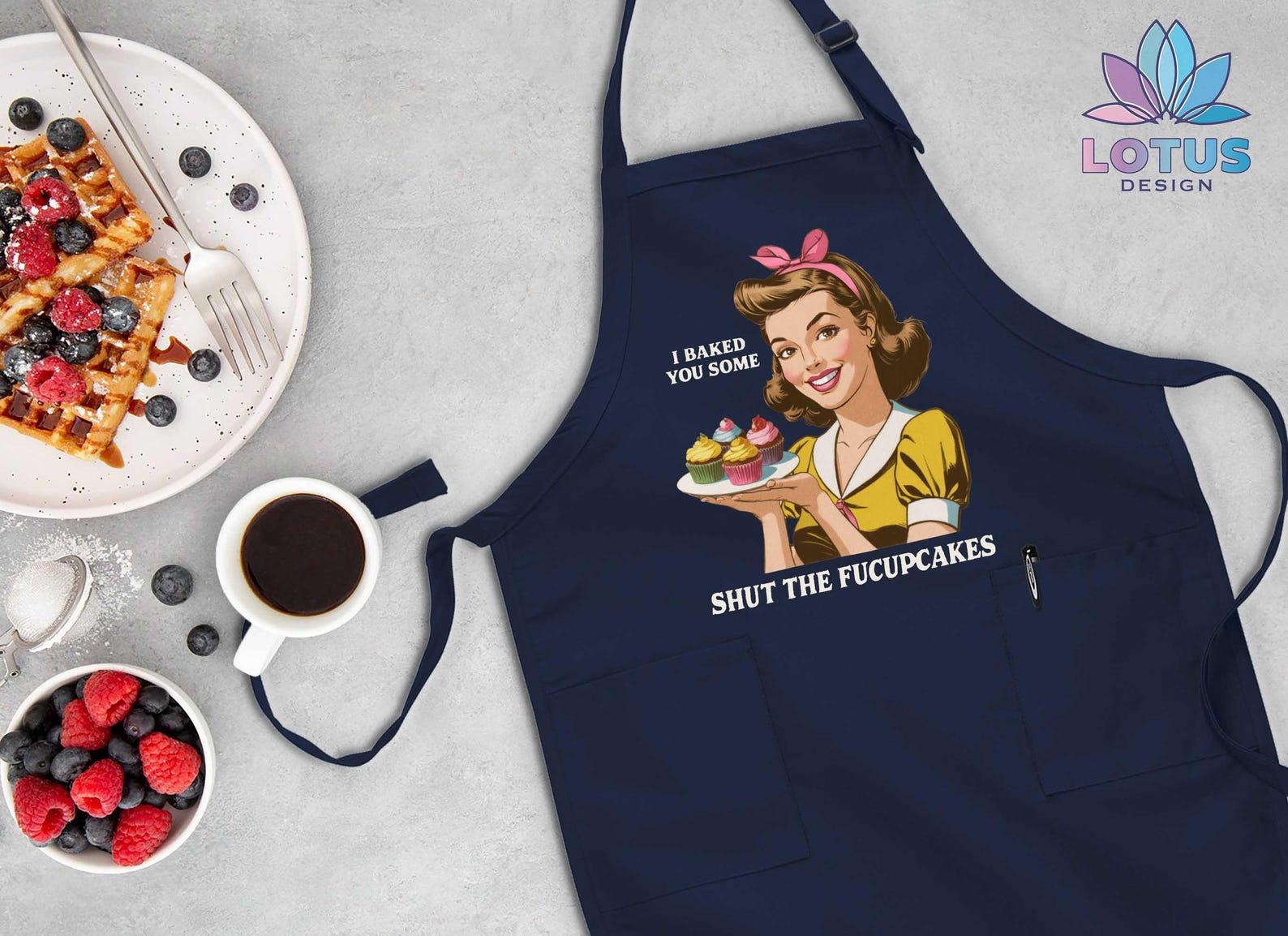 Shut the Fucupcakes! I Baked You Cake” Apron The Interesting Sarcastic Item for Bakers - Image 4