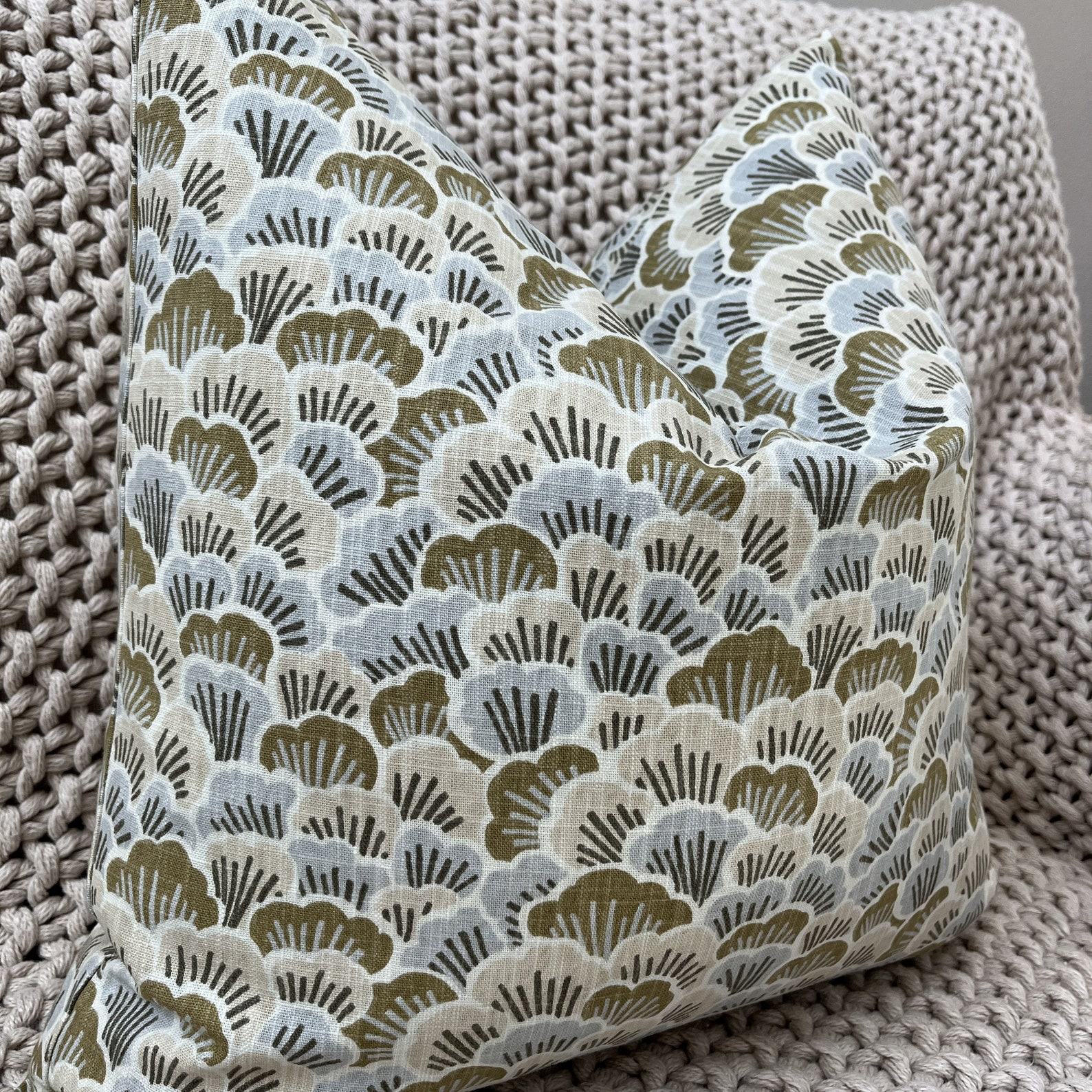 Silver Sage Abstract Floral Pillow Cover Elevate Your Home Decor with Nature’s Hues