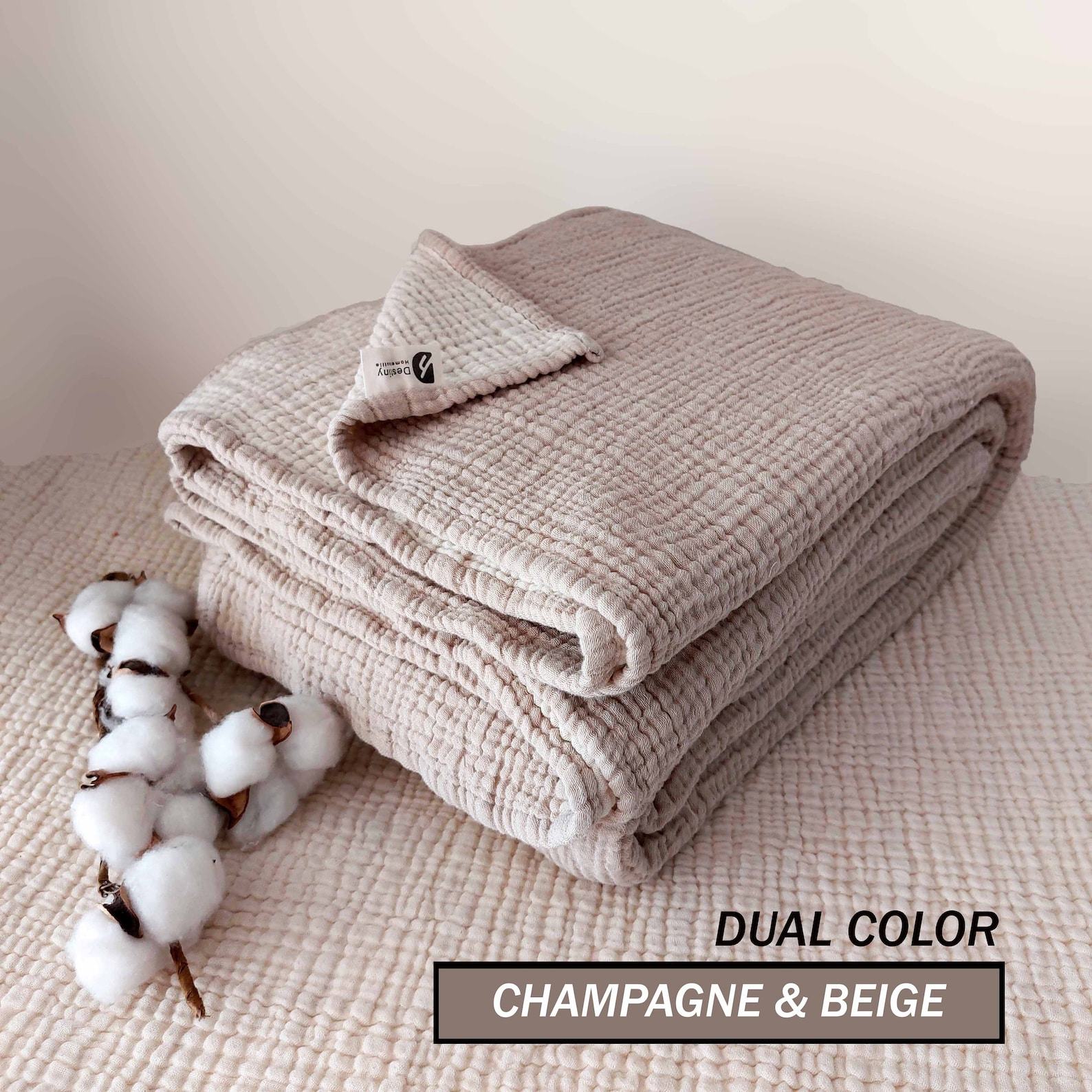 Snuggle Up in Serenity Organic Muslin Bedcover for Breathable, OEKO-TEX Certified Comfort