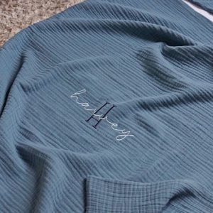 Snuggle Up in Sweet Dreams Personalized Muslin Duvet Cover Set for Your Precious Little One