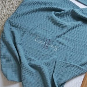 Snuggle Up in Sweet Dreams Personalized Muslin Duvet Cover Set for Your Precious Little One