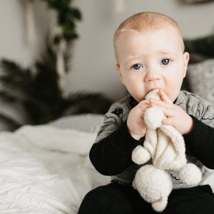 Sogg. E. Bear Organic Cotton Teething Toy for Babies, Heirloom Quality, Eco-Friendly