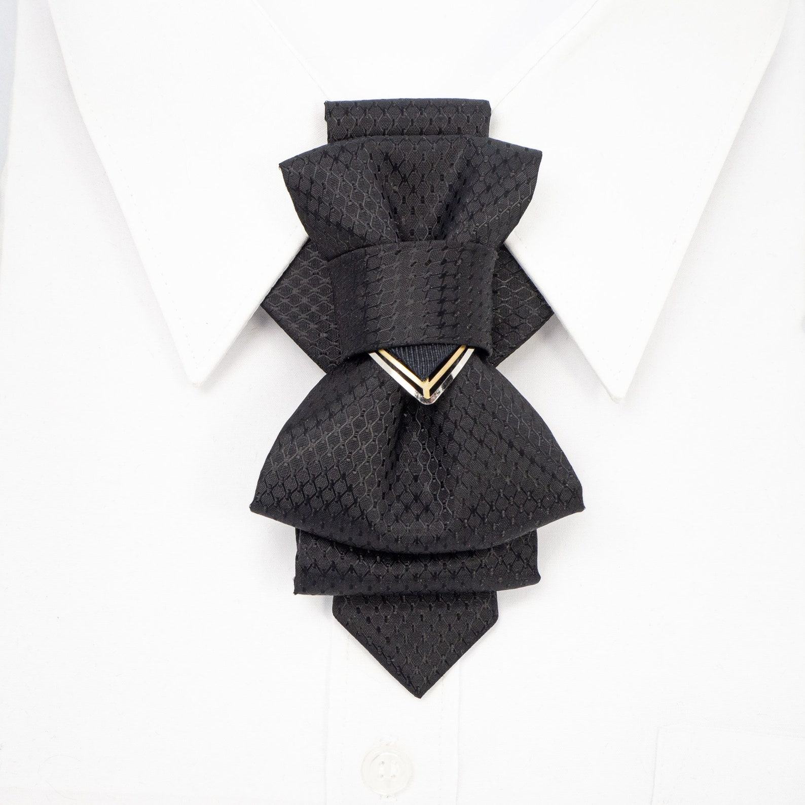 Sophisticated Black Bowtie Elevate Your Wedding Attire with Timeless Elegance