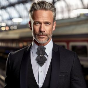 Sophisticated Black Bowtie Elevate Your Wedding Attire with Timeless Elegance