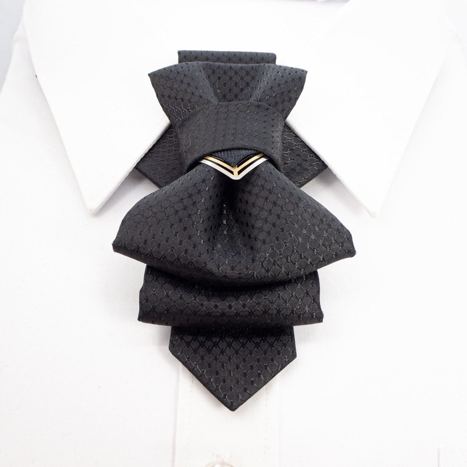 Sophisticated Black Bowtie Elevate Your Wedding Attire with Timeless Elegance