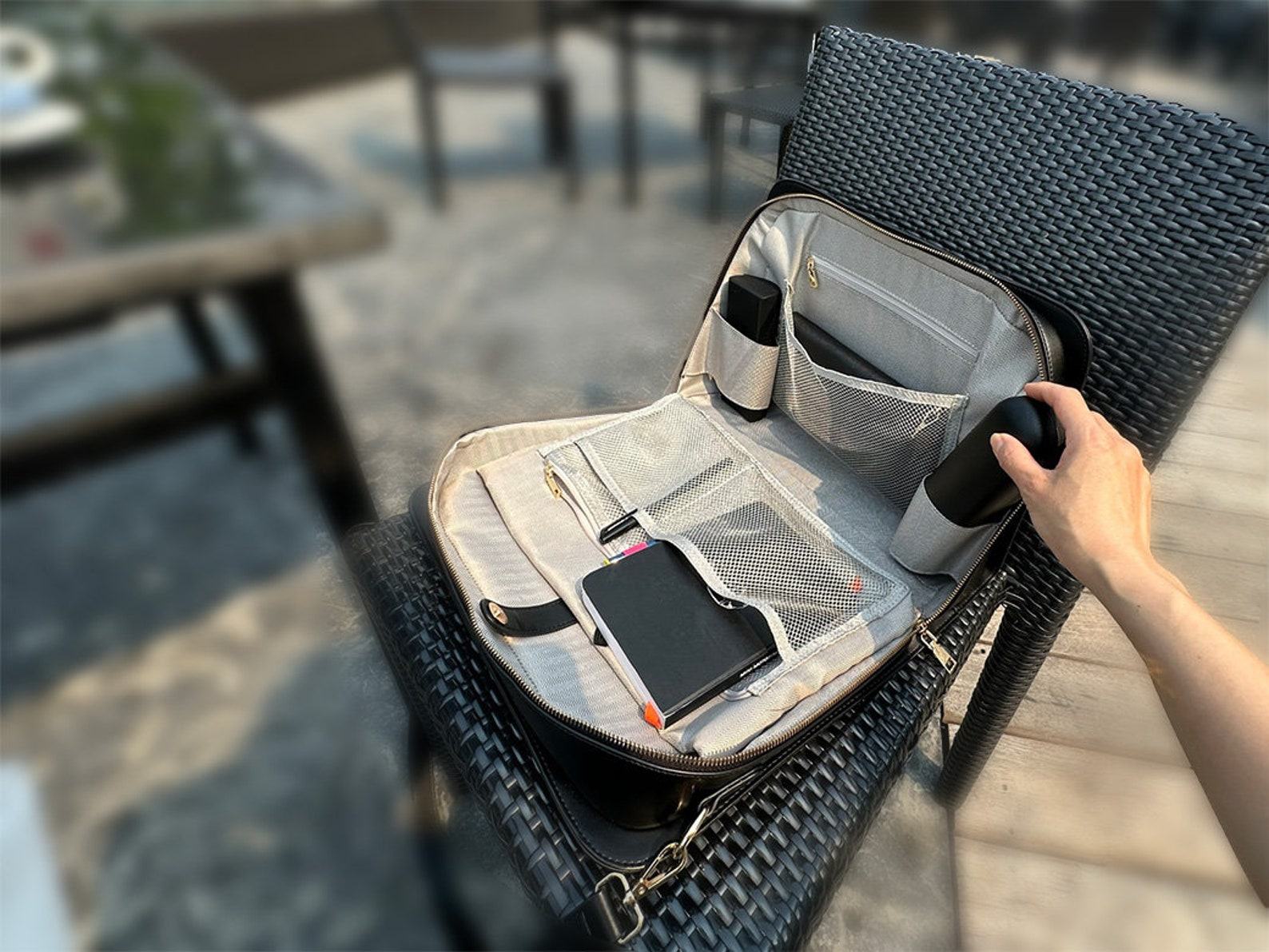 Sophisticated Vegan Leather MacBook Bag Timeless Work Bag for Women, Perfect for Back to School - Image 6