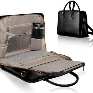 Sophisticated Vegan Leather MacBook Bag Timeless Work Bag for Women, Perfect for Back to School