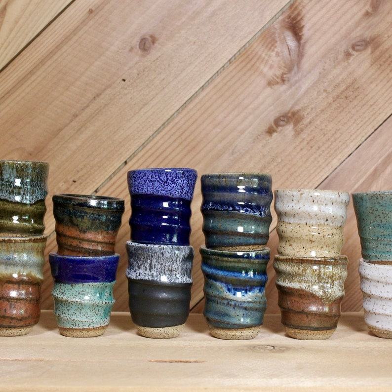 Speckled Ceramic Shot Glass Handcrafted Elegance for Your Spirited Moments