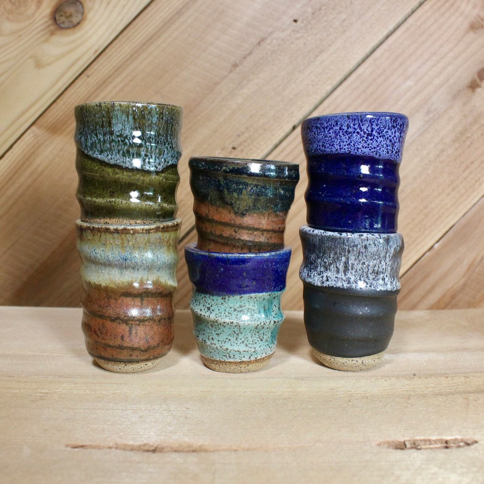 Speckled Ceramic Shot Glass Handcrafted Elegance for Your Spirited Moments