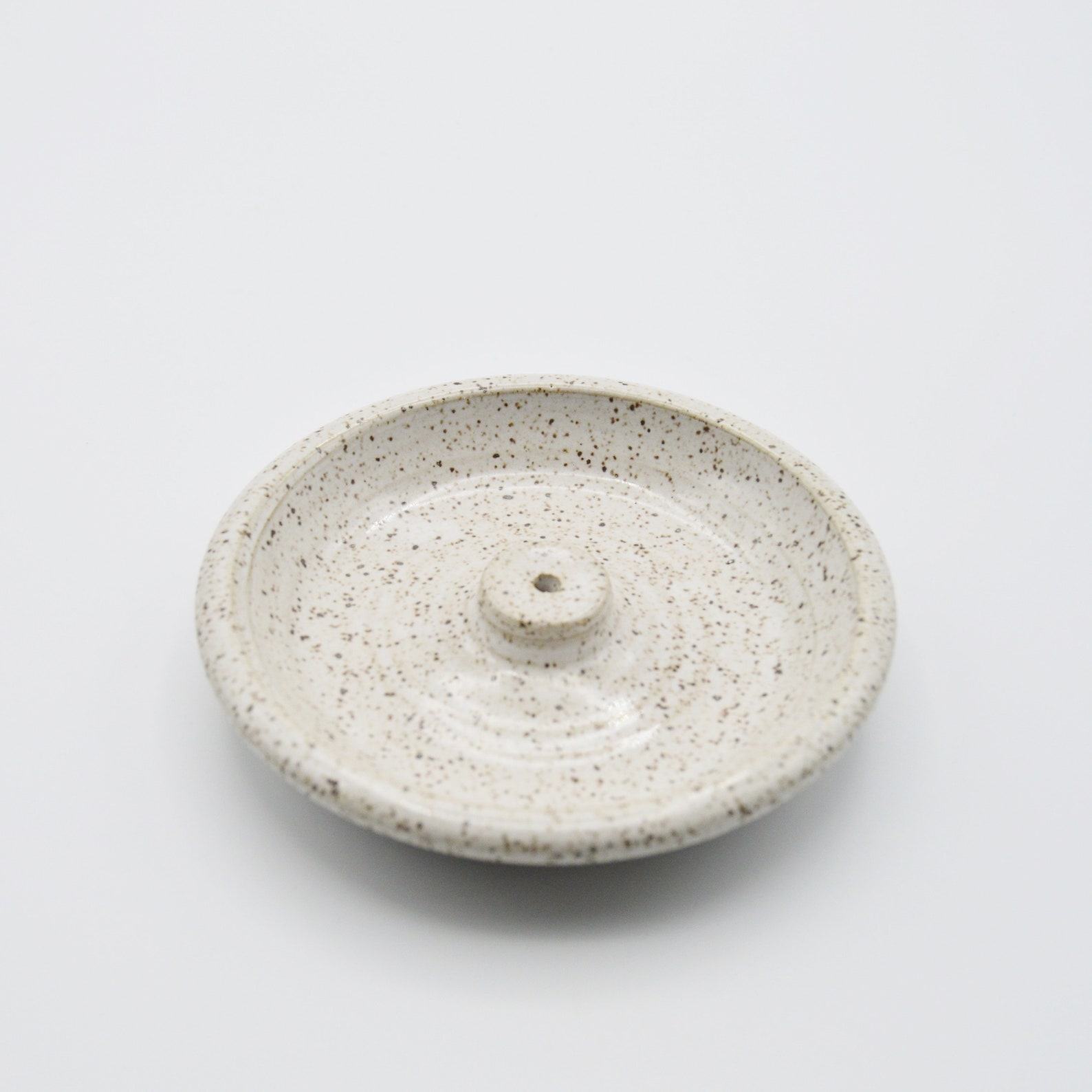 Speckled Serenity Ceramic Incense Burner for Tranquil Ambiance
