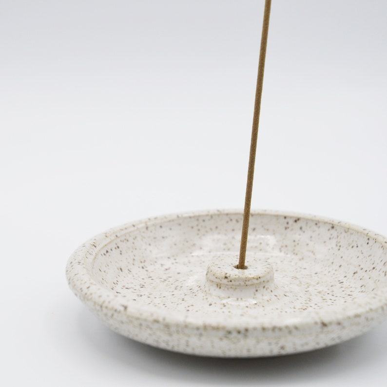 Speckled Serenity Ceramic Incense Burner for Tranquil Ambiance