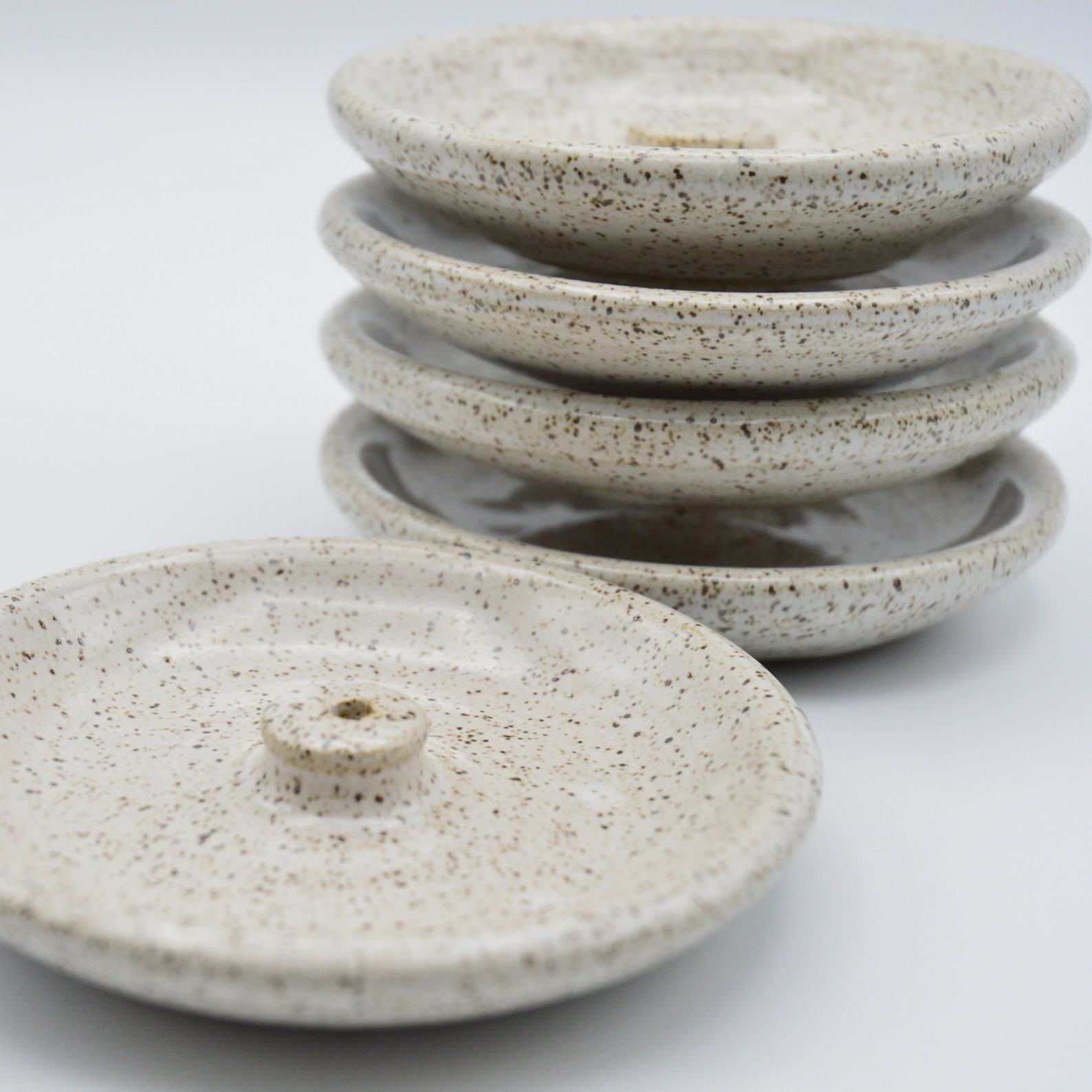 Speckled Serenity Ceramic Incense Burner for Tranquil Ambiance