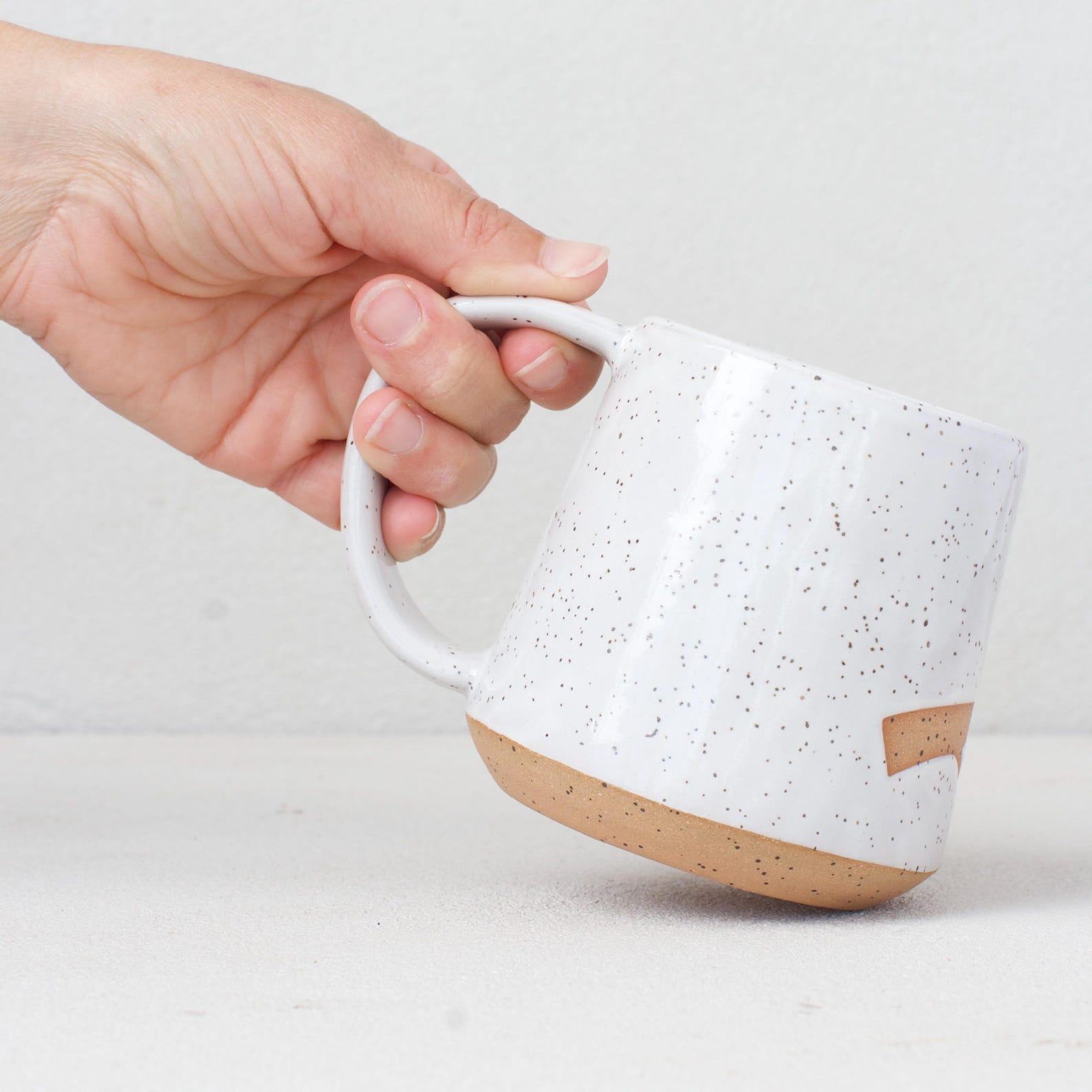 Springtime Serenity Handcrafted Dogwood and Cherry Blossom Mug by Salt of the Earth NC Pottery