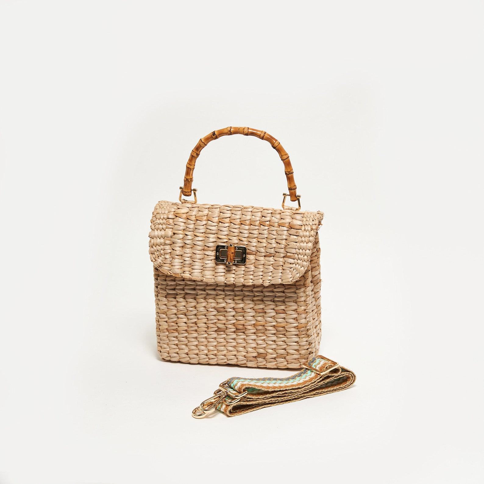 St. Ibiza Mini Straw Bag Handcrafted Woven Summer Essential for Women