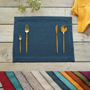 Stain-Resistant Linen-Textured Placemats Elevate Your Dining Experience with Style and Protection