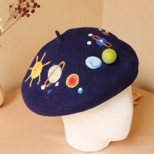 Starry Night Beret A Celestial Accessory for Winter’s Embrace