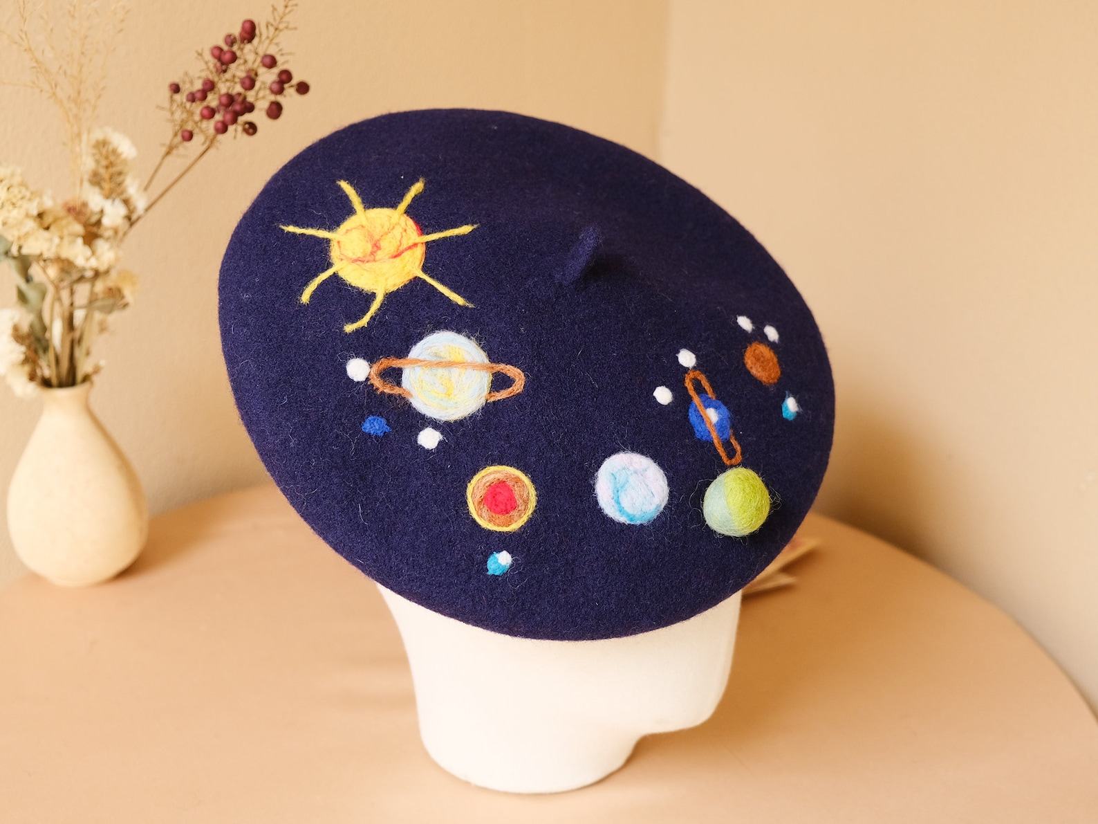 Starry Night Beret A Celestial Accessory for Winter’s Embrace - Image 3