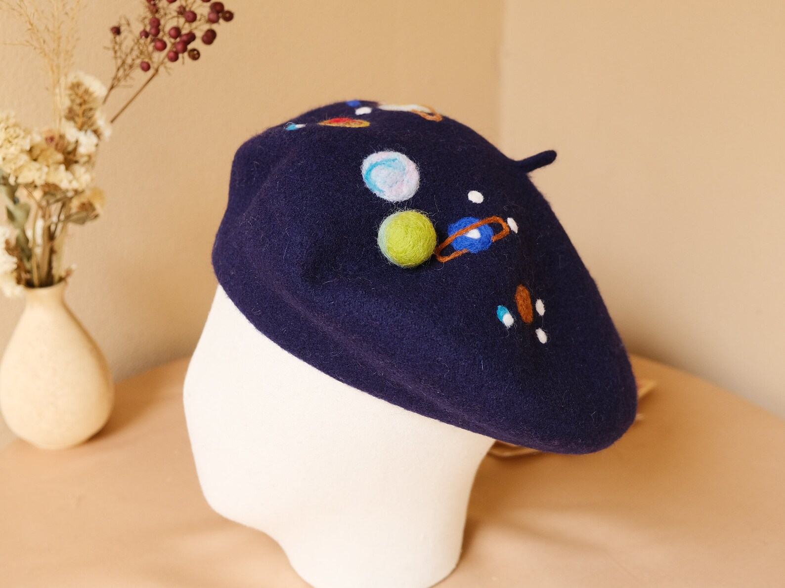 Starry Night Beret A Celestial Accessory for Winter’s Embrace - Image 4