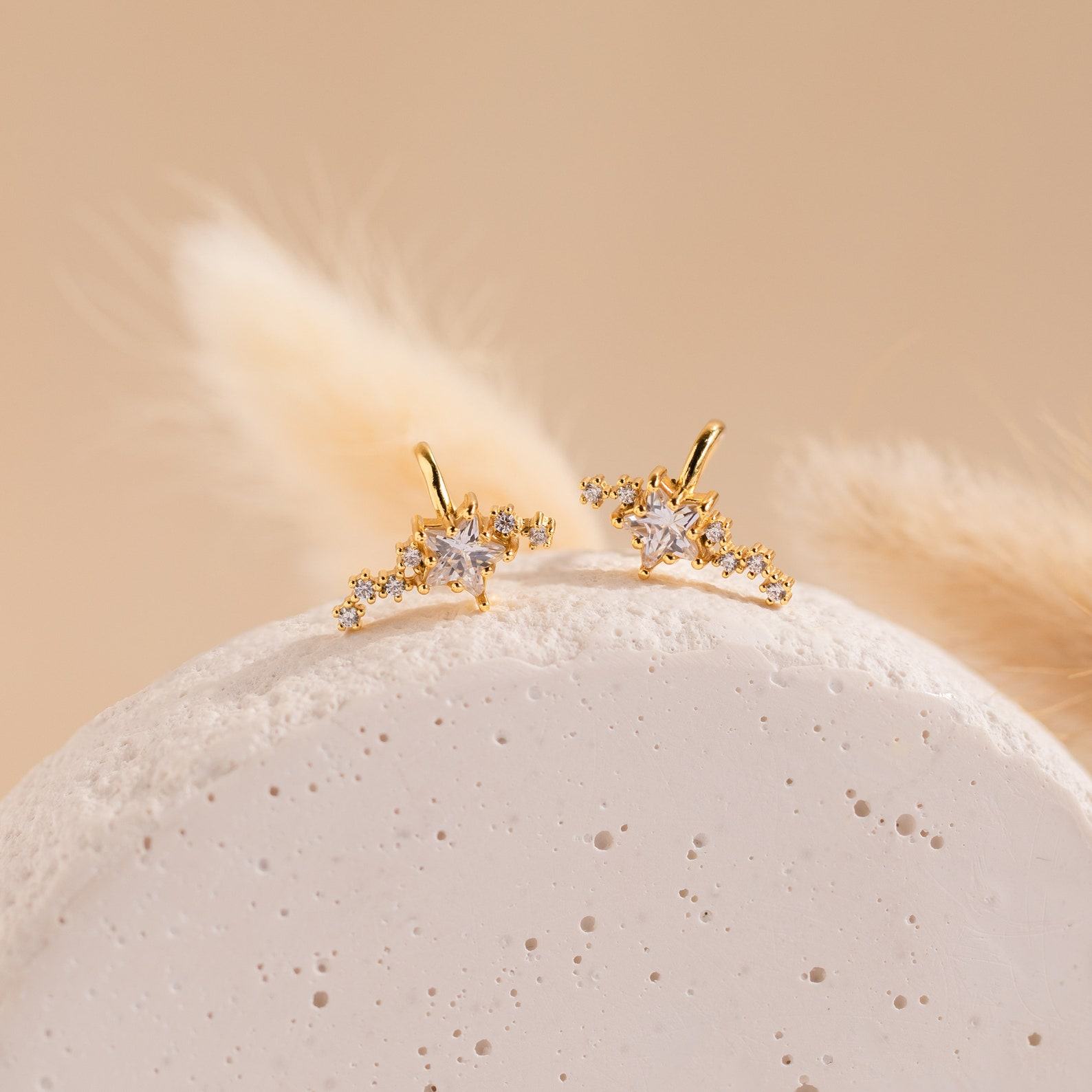 Starry Night Diamond Ear Cuffs Elevate Your Style with Celestial Charm