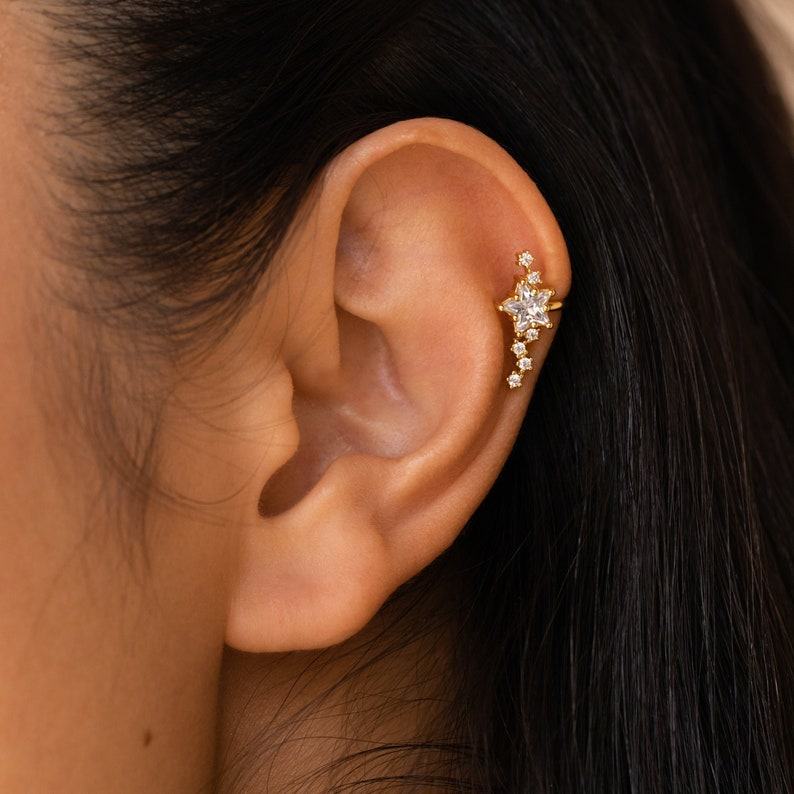 Starry Night Diamond Ear Cuffs Elevate Your Style with Celestial Charm
