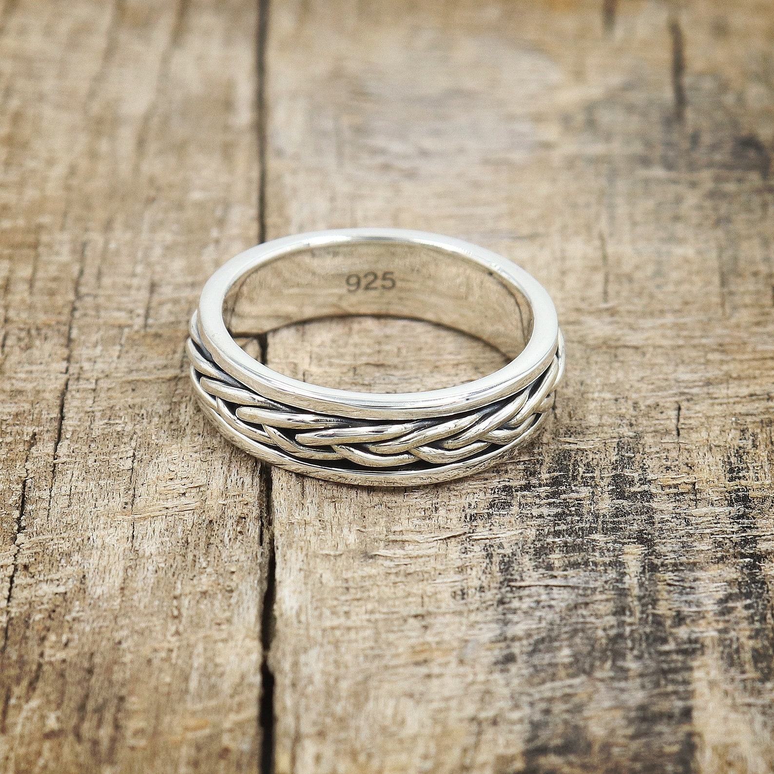 Sterling Silver Fidget Ring Anxiety Relief, Meditation, and Style