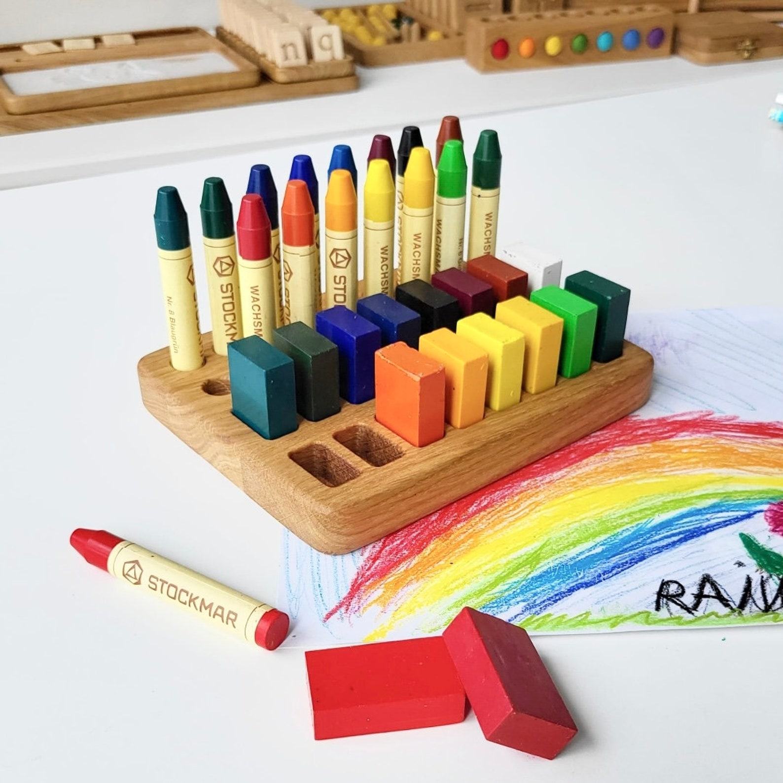 Stockmar Crayon Holder Organize Your Child’s Art Supplies with Style