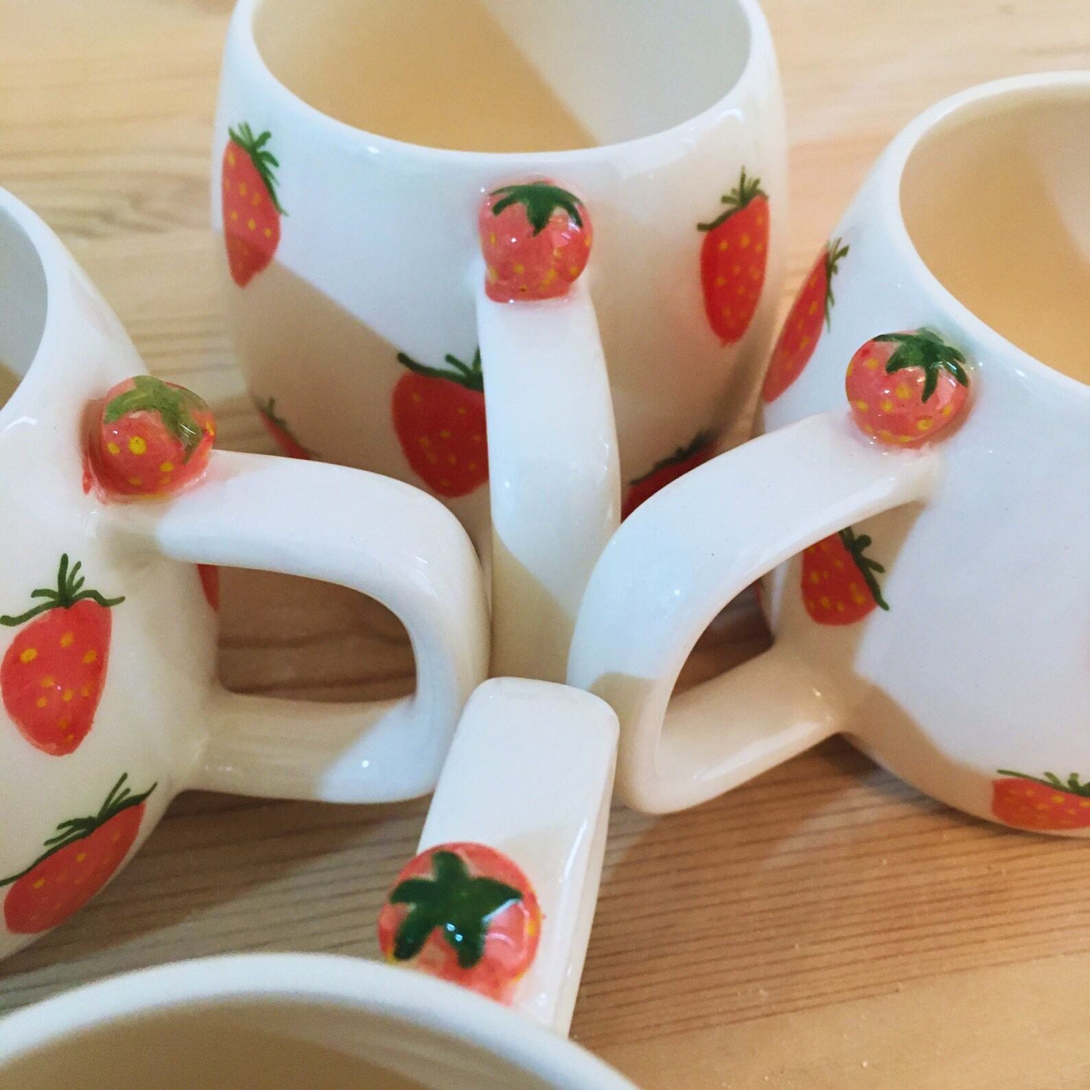 Strawberry Serenade A Ceramic Mug for Mom, Coffee Lovers, and Fruit Fanatics