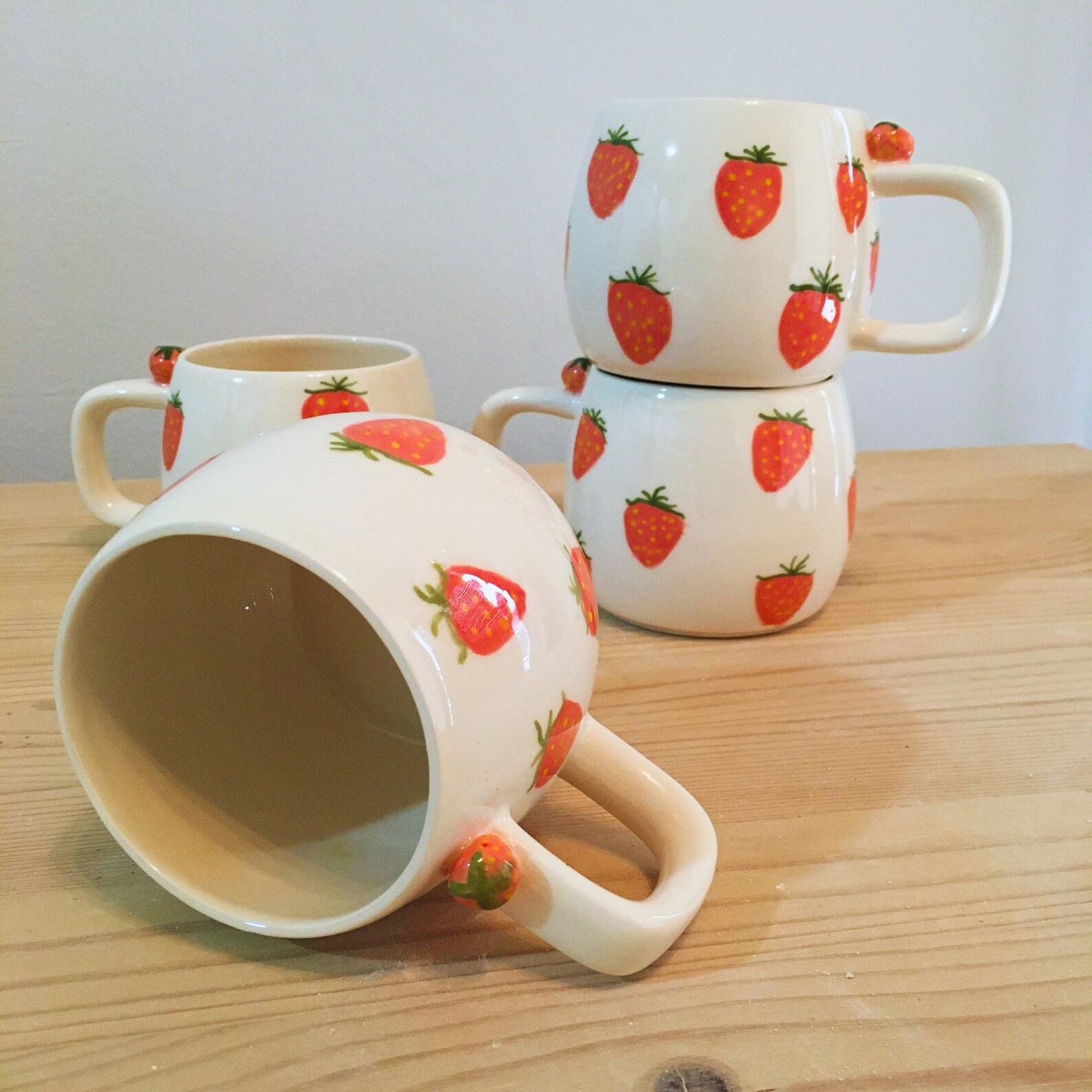 Strawberry Serenade A Ceramic Mug for Mom, Coffee Lovers, and Fruit Fanatics