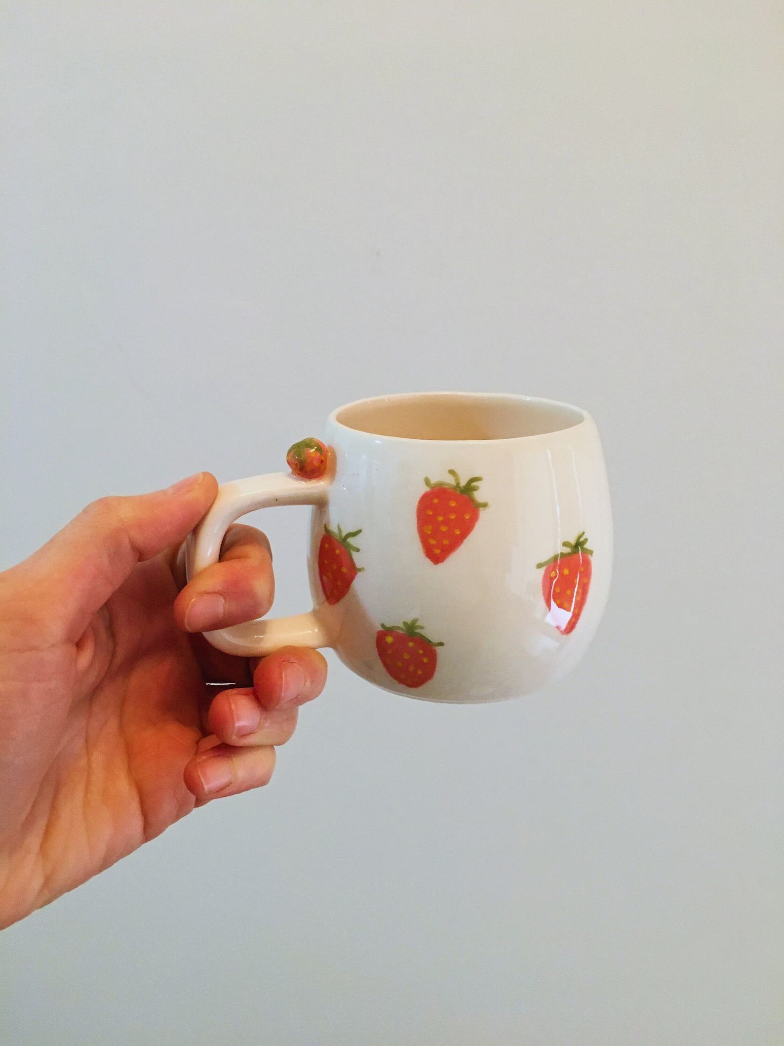Strawberry Serenade A Ceramic Mug for Mom, Coffee Lovers, and Fruit Fanatics - Image 2
