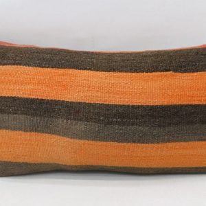 Striking Orange Kilim Pillow Covers Add a Touch of Turkish Charm to Your Home