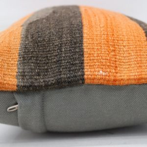 Striking Orange Kilim Pillow Covers Add a Touch of Turkish Charm to Your Home