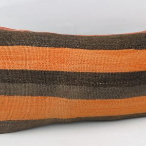 Striking Orange Kilim Pillow Covers Add a Touch of Turkish Charm to Your Home