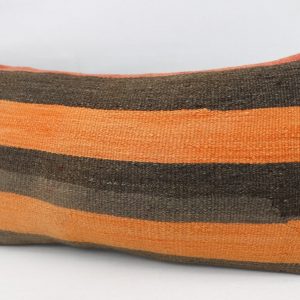 Striking Orange Kilim Pillow Covers Add a Touch of Turkish Charm to Your Home