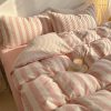 Striped Haven Indulge in the Softness of Double Gauze Cotton Bedding
