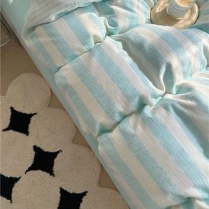 Striped Haven Indulge in the Softness of Double Gauze Cotton Bedding
