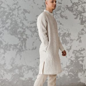 Striped Linen Kaftan Comfort and Style in One