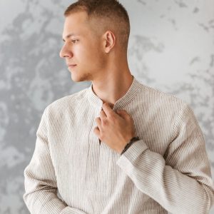 Striped Linen Kaftan Comfort and Style in One