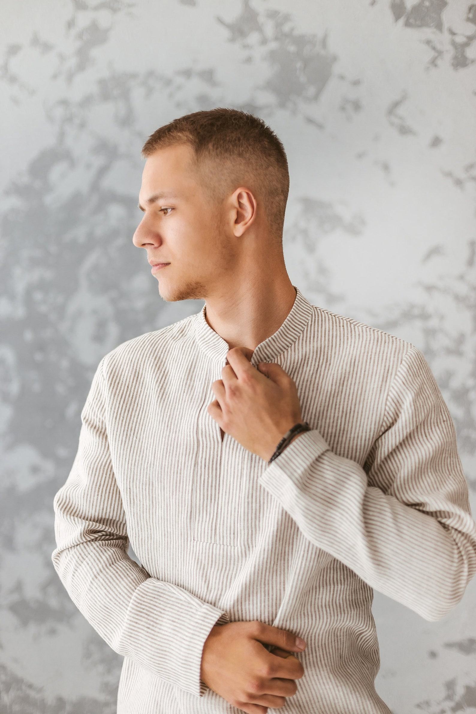 Striped Linen Kaftan Comfort and Style in One - Image 6