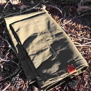 Sturdy 8oz Cotton Canvas Bushcraft Tripod Chair Multipurpose Ground Cloth, Hammock Chair, and Wood Carrier