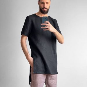 Stylish and Comfortable Maxi Men’s Linen Tunic for a Interesting  Item