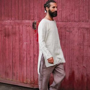Stylish Beige Linen Tunic A Versatile Wardrobe Essential for Men