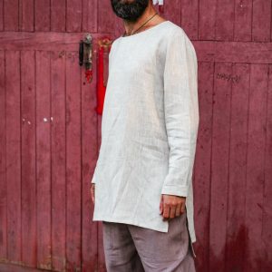 Stylish Beige Linen Tunic A Versatile Wardrobe Essential for Men