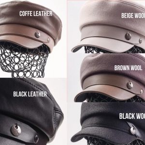 Stylish Faux Leather Baker Boy Cap Elevate Your Wardrobe with a Classic Touch