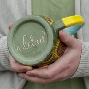 Sunflower of Hope A Ceramic Mug Embracing Ukrainian Resilience