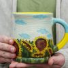 Sunflower of Hope A Ceramic Mug Embracing Ukrainian Resilience